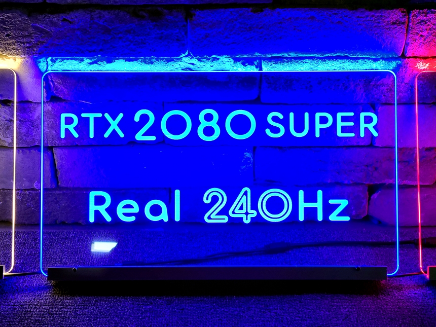 벤큐존 RTX2080 전용석아크릴 02아크릴배너 LED아크릴 PC방인테리어