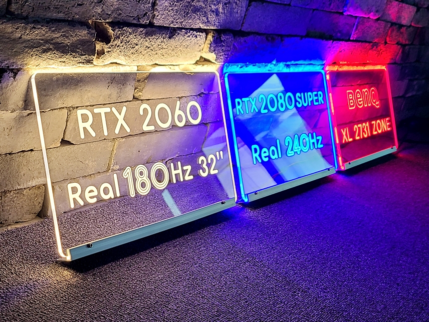 벤큐존 RTX2080 전용석아크릴 03아크릴배너 LED아크릴 아크릴네온사인 PC방인테리어