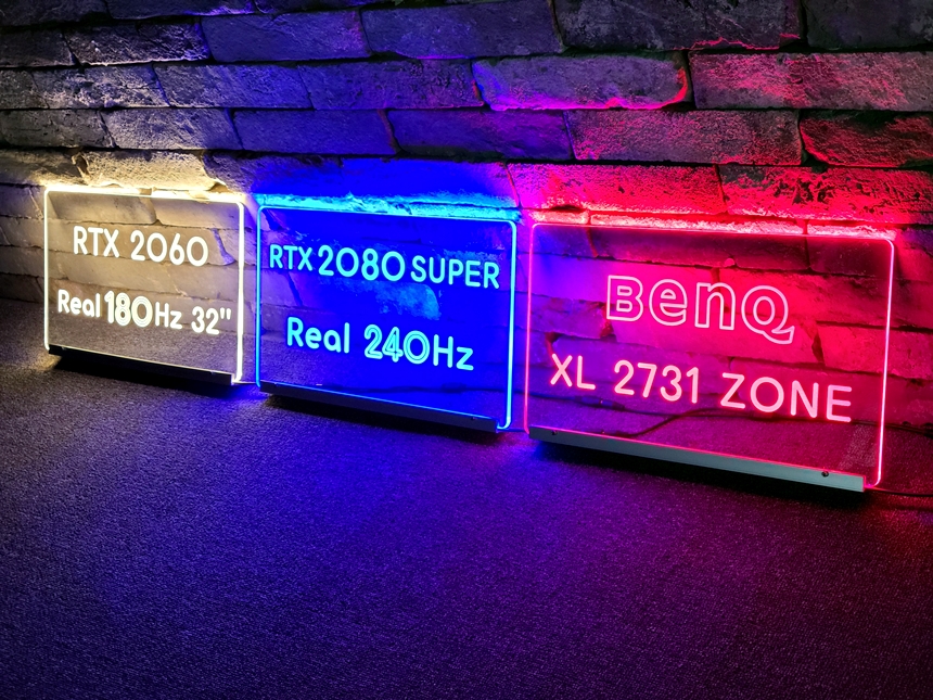 벤큐존 RTX2080 전용석아크릴 06아크릴배너 LED아크릴 PC방인테리어
