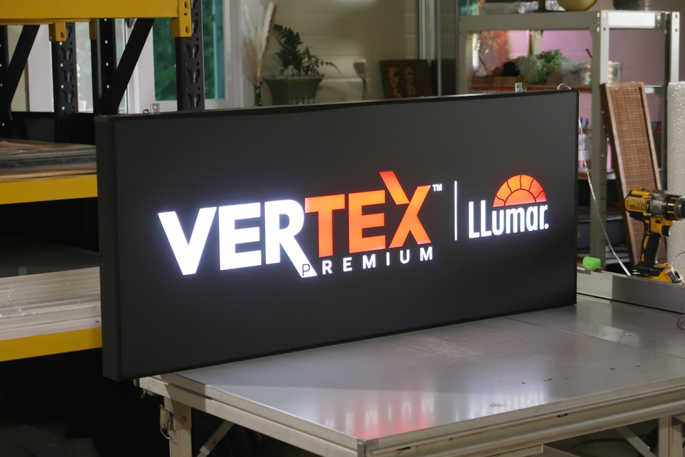 cube sign number led 03 retail display